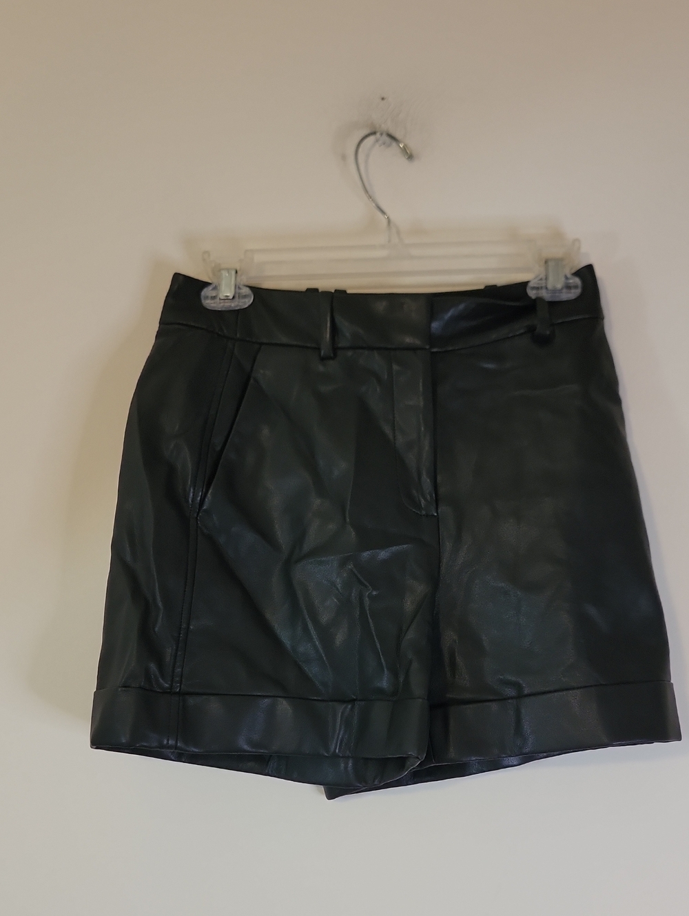 Black Faux Leather High-Waist Shorts J. Crew NWT